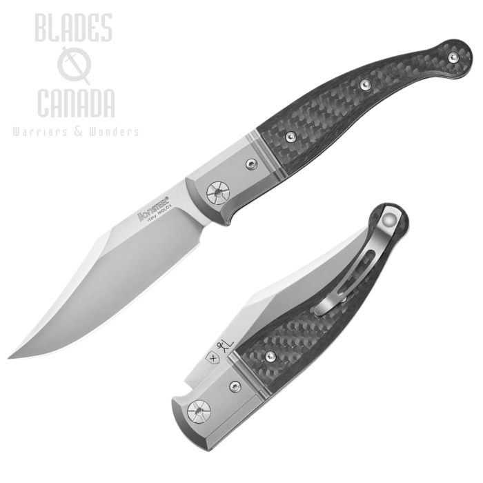 Lion Steel GT01 CF Slipjoint Folding Knife, Niolox Gitano, Carbon Fiber
